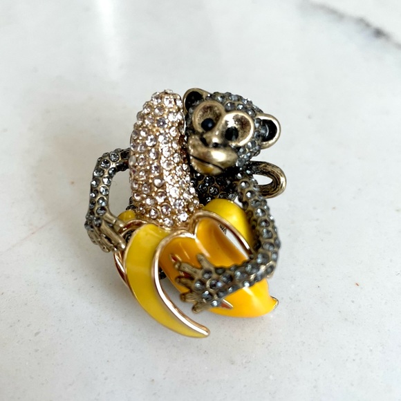 Banana Republic Jewelry - Banana Republic Pin: Monkey with Banana